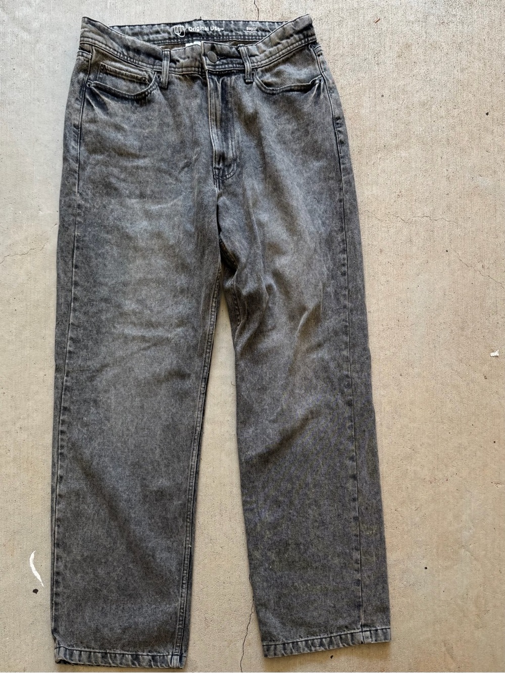 Original Use Men's Washed Gray Relaxed Jeans